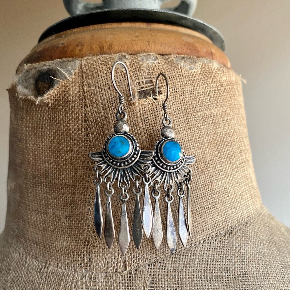 VTG Sterling silver & turquoise earrings